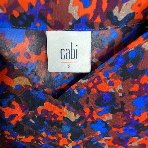 CAbi Size Small The Bonus Blouse Sheer Style 3428 - Picture 4 of 5